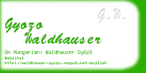 gyozo waldhauser business card